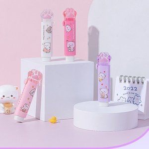 Kawaii Peach Cat Push & Pull Eraser